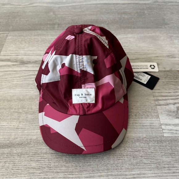 NWT Rag & Bone Burgundy and Pink Camo Active Baseball Cap main image 7